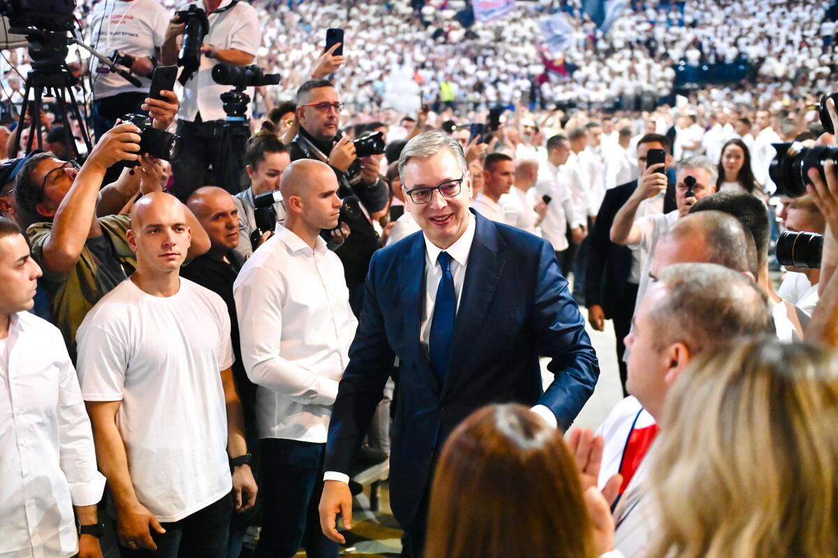 Aleksandar Vučić  Ujedinjena Srbija Beogradska arena SNS skup