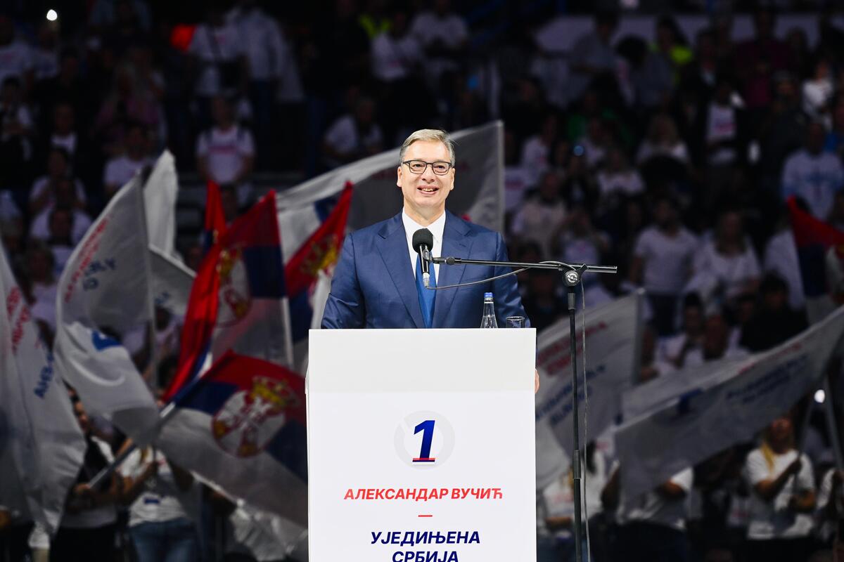 Aleksandar Vučić  Ujedinjena Srbija Beogradska arena SNS skup