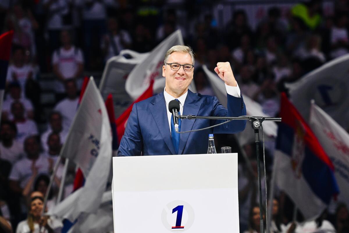 Aleksandar Vučić  Ujedinjena Srbija Beogradska arena SNS skup
