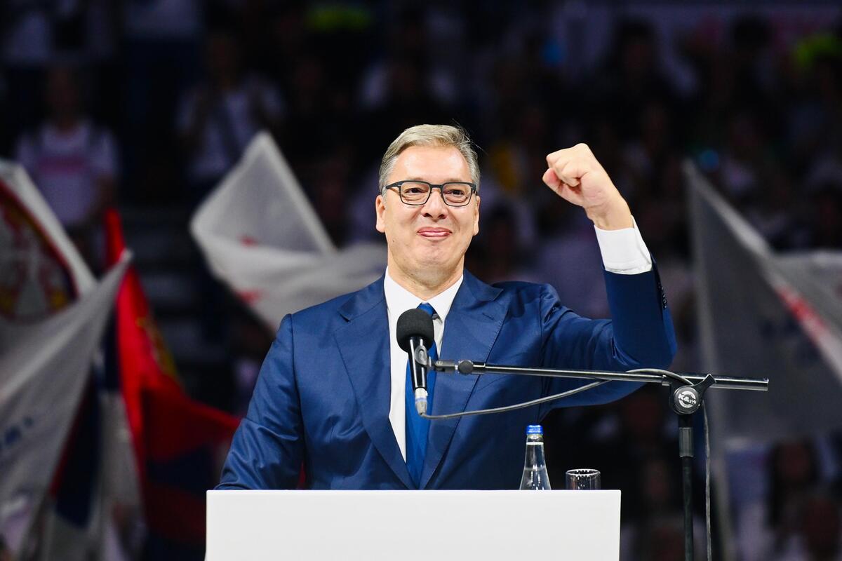 Aleksandar Vučić  Ujedinjena Srbija Beogradska arena SNS skup