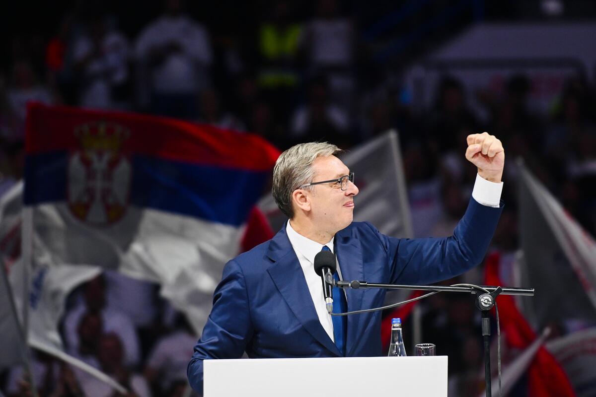 Aleksandar Vučić  Ujedinjena Srbija Beogradska arena SNS skup