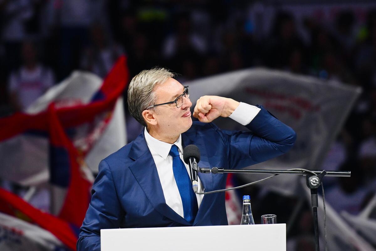 Aleksandar Vučić  Ujedinjena Srbija Beogradska arena SNS skup