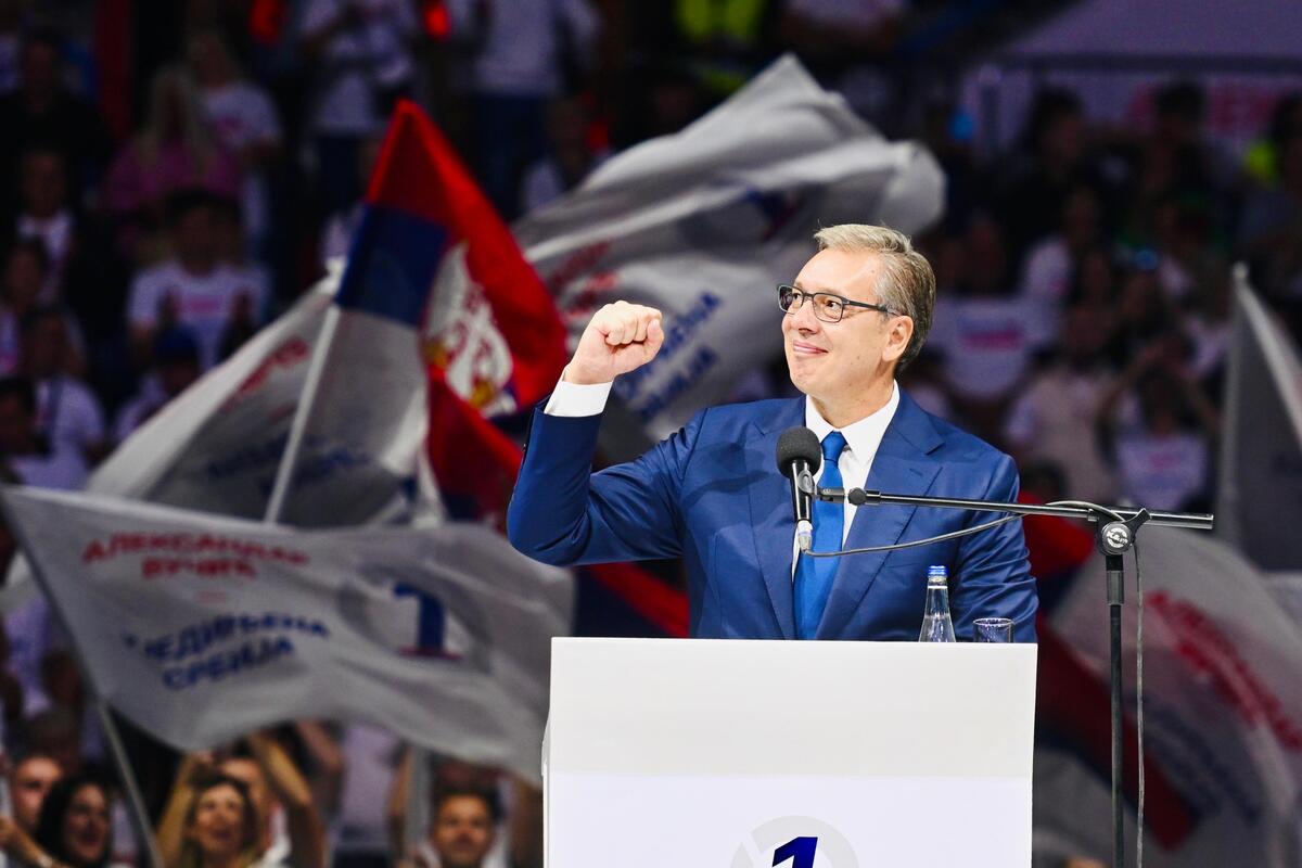 Aleksandar Vučić  Ujedinjena Srbija Beogradska arena SNS skup