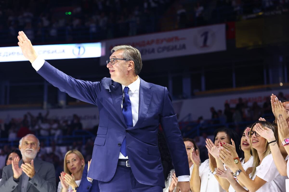 Aleksandar Vučić  Ujedinjena Srbija Beogradska arena SNS skup