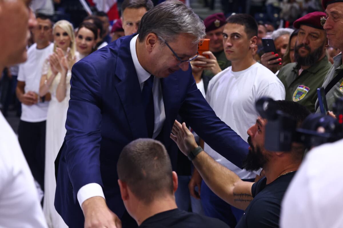 Aleksandar Vučić  Ujedinjena Srbija Beogradska arena SNS skup