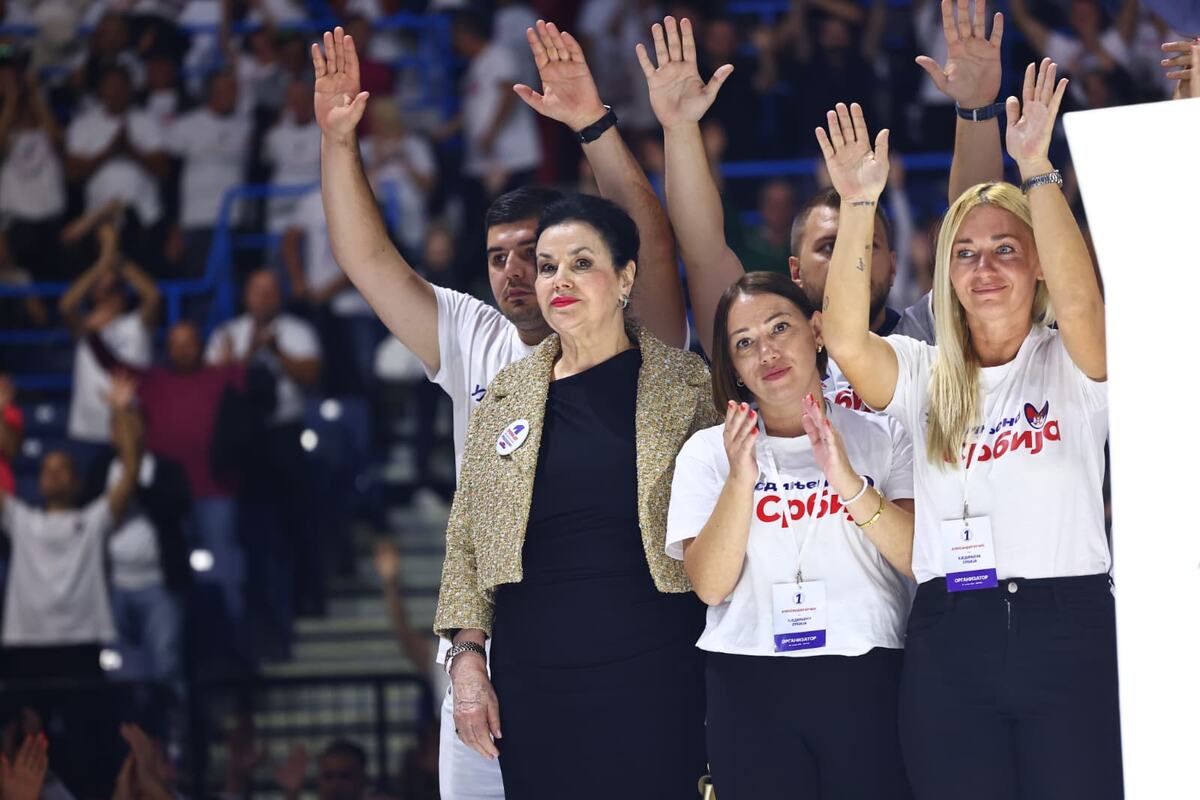 Aleksandar Vučić  Ujedinjena Srbija Beogradska arena SNS skup