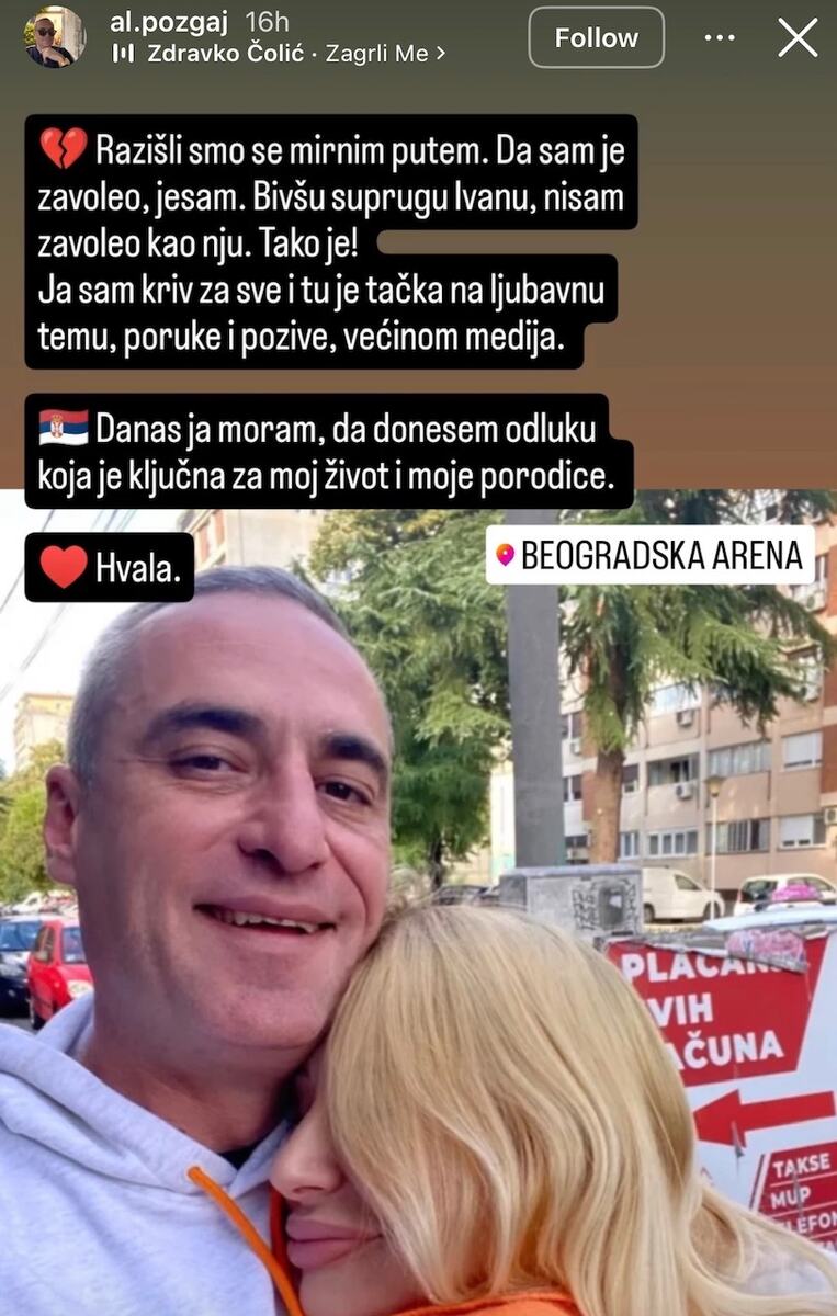 POŽGAJ RASKINUO SA DEVOJKOM, PA ŠOKIRAO PRIZNANJEM O BIVŠOJ ŽENI: Nalazi se pred važnom životnom odlukom: Kriv sam