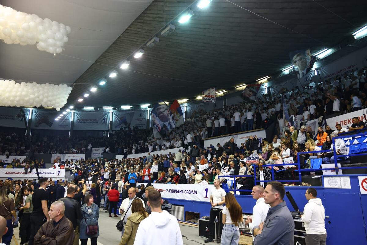 Hala sportova Novi Beograd Ujedinjena Srbija SNS skup