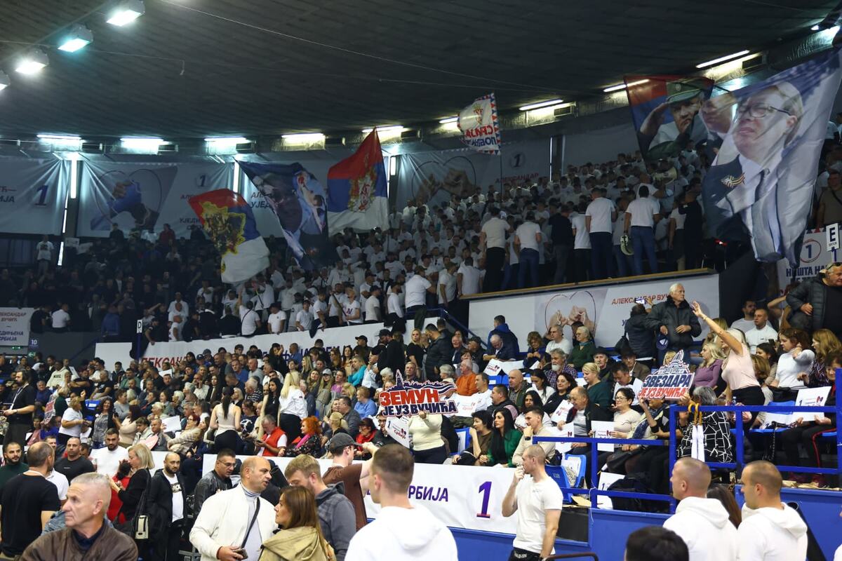 Hala sportova Novi Beograd Ujedinjena Srbija SNS skup