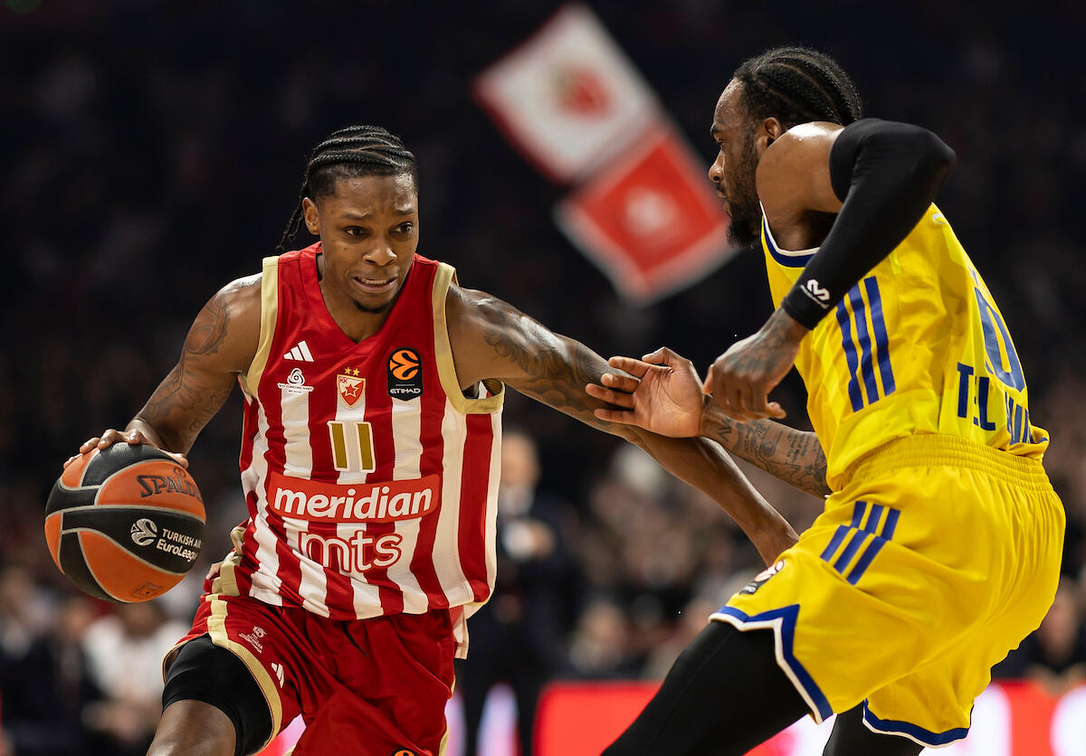 Tajson Karter na utakmici Crvena zvezda - Makabi