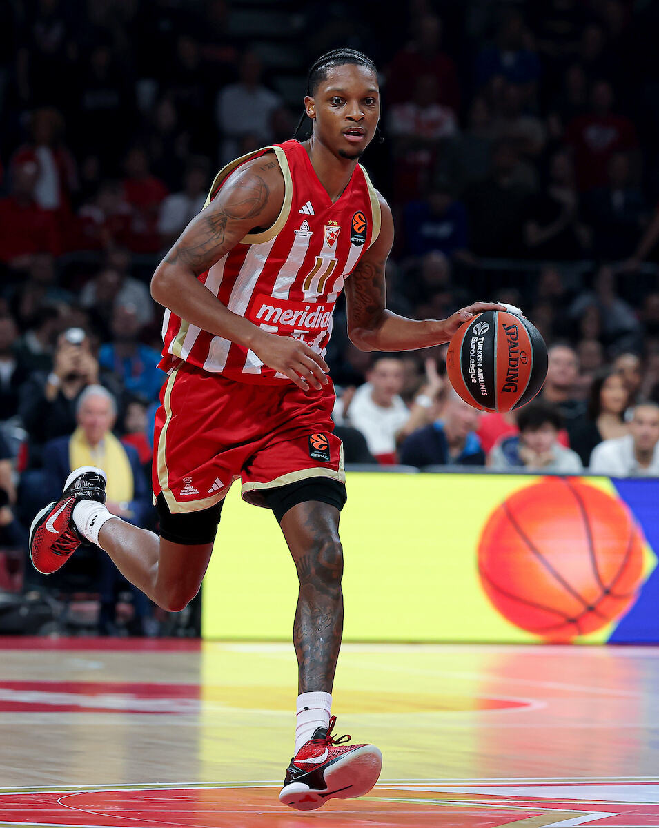 Tajson Karter na utakmici Crvena zvezda - Makabi