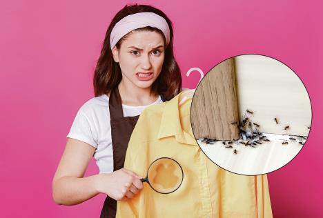 stockphotoportraitofannoyedupsetwomanstnadingwithyellowshirtonhangerholdingloupemakingstain1395249830.jpg