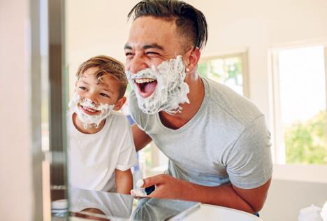 stockphotohappyfatherandsonhavingfunwhileshavinginbathroomyoungmanandlittleboywithshaving1025801848.jpg