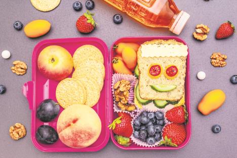 stockphotoschoollunchboxwithsandwichfreshfruitsvegetablescookiesjuiceandnutshealthyeating1474657355.jpg