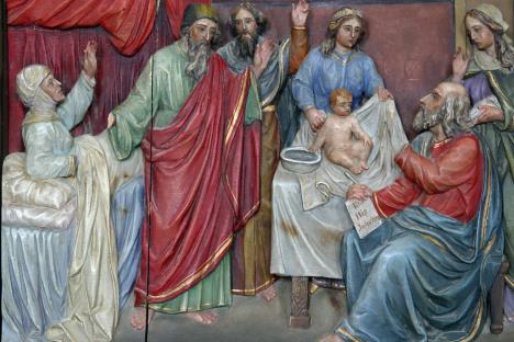 Ilustracija Hristovog krštenja - Krstovdan