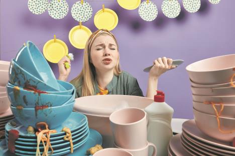 stockphototiredwomanwithclosedeyesoverstrainedwithwashingdirtydishesinthekitchencloseup1451586062.jpg