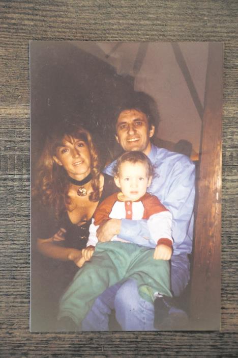 Gojko Baletić sa bivšom suprugom i sinom