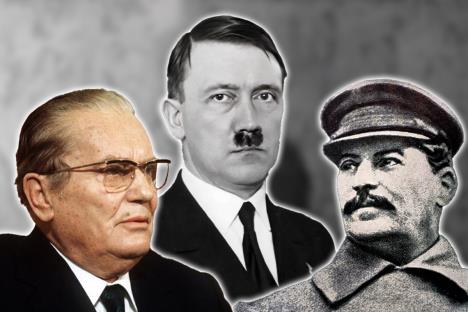 Josip Broz Tito, Staljin i Adolf Hitler