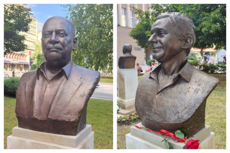 Statue Milije Vukovića i Marka Živića ispred Kruševačkog pozorišta