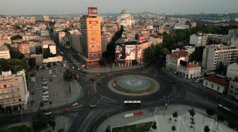 Kružni tok na Slaviji, jedan od simbola Beograda