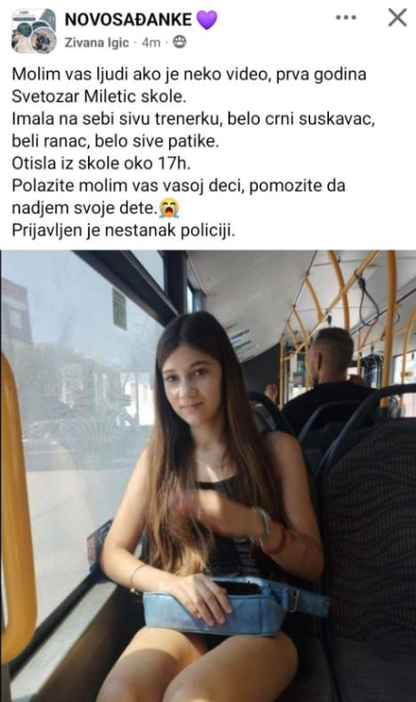 Nestala devojčica u Novom Sadu