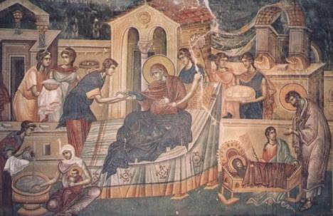 Freska Male Gospojine u Studenici