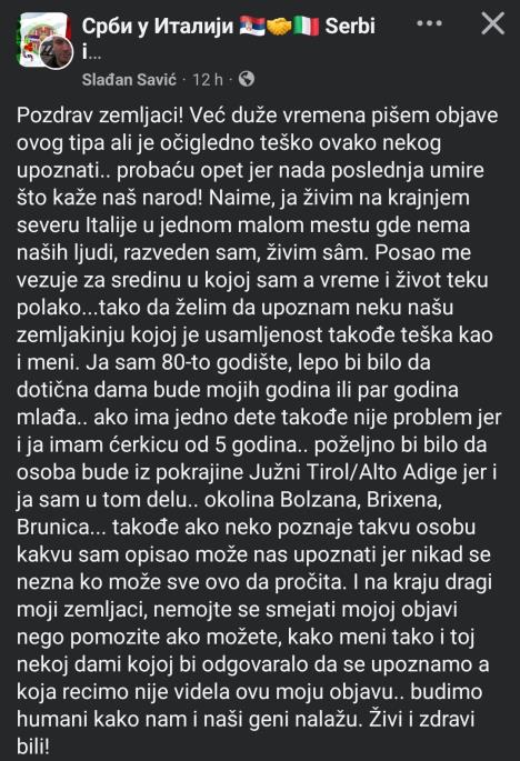 Srbin u Italiji traži devojku.jpg