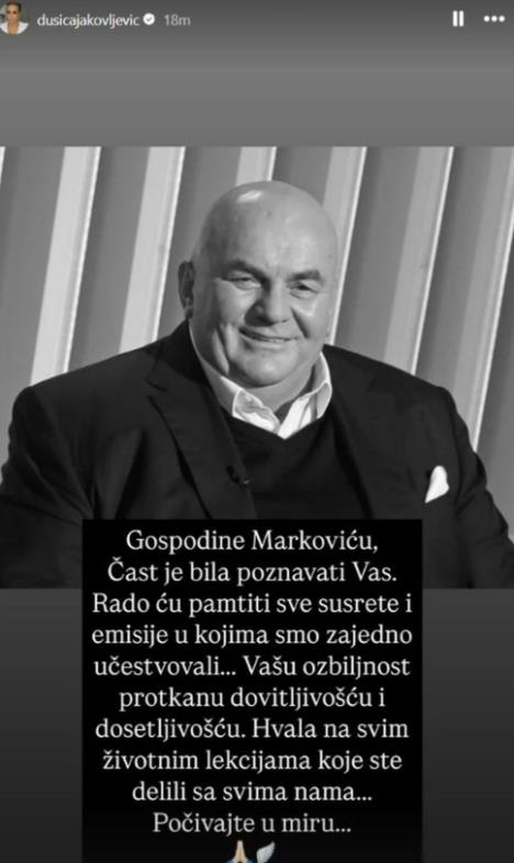 Dušica Jakovljević slomljena zbog Palme
