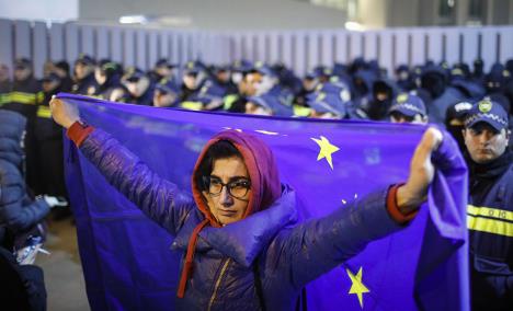 Tbilisi Gruzija Protest Demonstracije