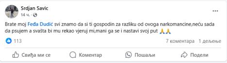 "Feđa, ti si gospodin za razliku od ovog narkomančine"