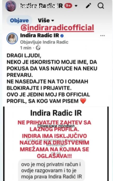 Indira Radić žrtva prevare