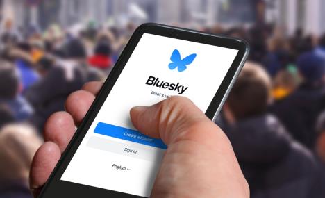 Bluesky aplikacija na telefonu