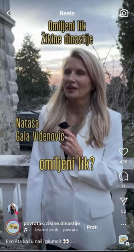 Gala Videnović glumiće u filmu Povratak Žikine dinastije.jpg