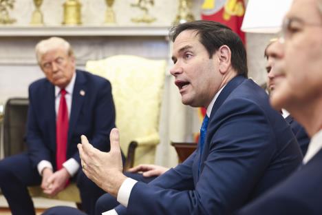 Donald Tramp, Volodimir Zelenski i Marko Rubio u Beloj kući