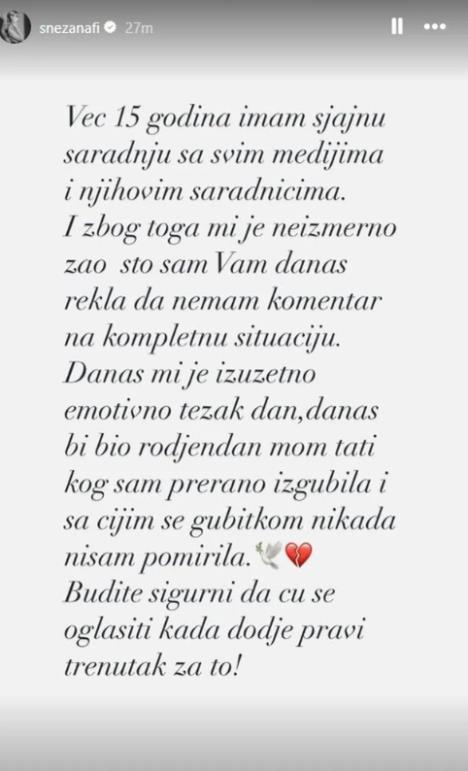 Oglasila se Snežana Borjan