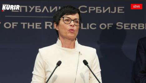 Premijer Srbije Đuro Macut na sastanku sa evropskom komesarkom za proširenje Martom Kos