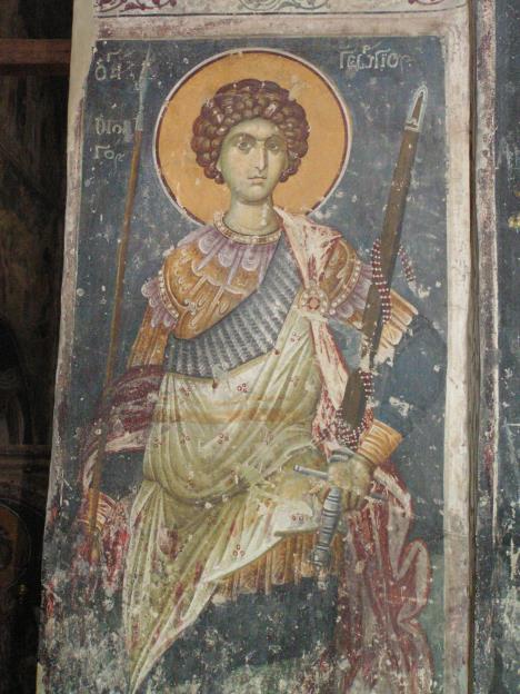 Freska Svetog Đorđa u manastiru Svetog Đorđa u Starom Nagoričanu - zadužbina kralja Milutina