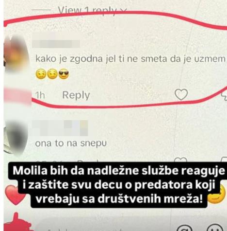 "PEDOFIL PIŠE MOJOJ ĆERKI" Aleksandra Subotić uputila jezivo saopštenje čitavoj javnosti: "Molila bih da nadležne službe reaguju"
