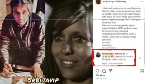 Pevačica Mina Kostić se oprostila od glumice