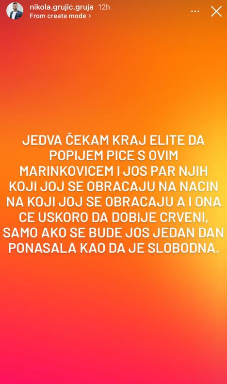 GRUJA BESAN ZBOG MIMINOG PONAŠANJA! Dobiće crveni karton ako nastavi da se ponaša kao da je slobodna! Poslao upozorenje i Ivanu Marinkoviću