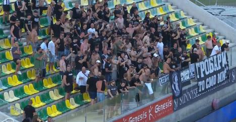 Navijači Partizana na utakmici AEK - Partizan