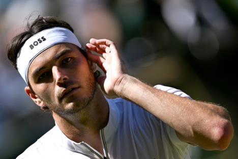 Tejlor Fric na meču protiv Alkaraza