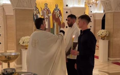 Luka Vildoza, krštenje u Hramu Svetog Save