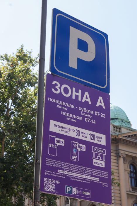 Parking nova parking zona Beograd Zona A