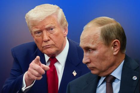 Donald Tramp i Vladimir Putin, Tramp uperio kažiprst