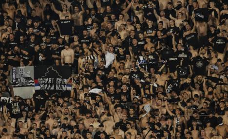 Grobari na utakmici Partizan - AEK