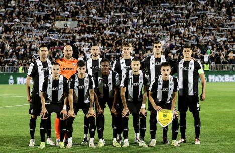 Fudbaleri Partizana na utakmici protiv AEK-a