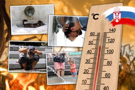 Vrućine u Srbiji, ljudi se rashlađuju vodom