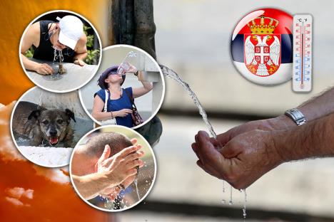Zbog paklenih vrućina u Srbiji ljudi se rashlađuju vodom