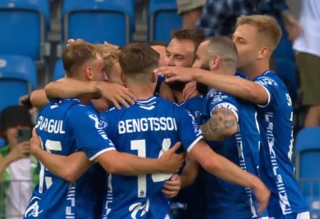 Fudbaleri Peha iz Poznanja na meču protiv Brejdablika